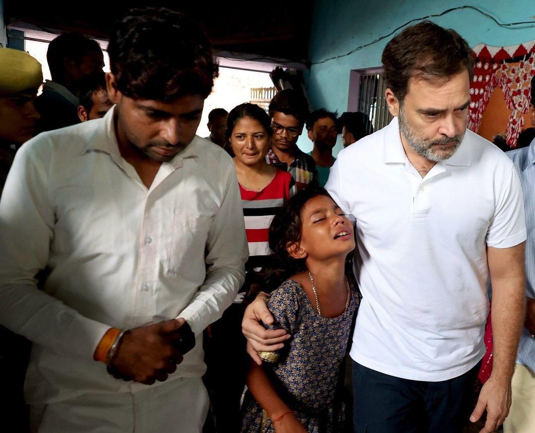 Leader of Opposition Rahul Gandhi Met The Victims Of Hathras Stampede ...