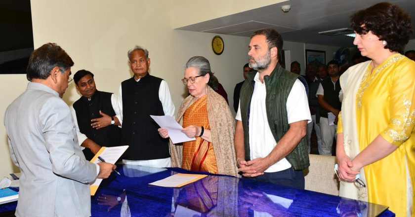 Sonia Gandhi Files Nomination For Rajya Sabha Polls