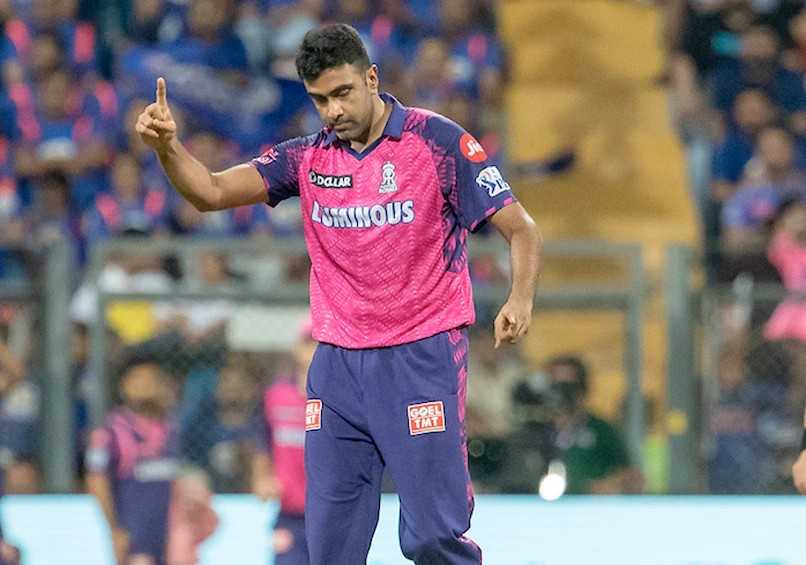 R Ashwin in action (Courtesy: Rajasthan Royals/X)